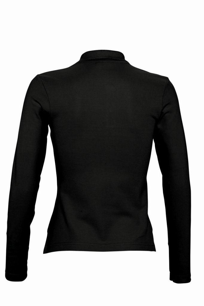 SOL'S Ladies Podium Long Sleeve Cotton Piqué Polo Shirt - Image 3