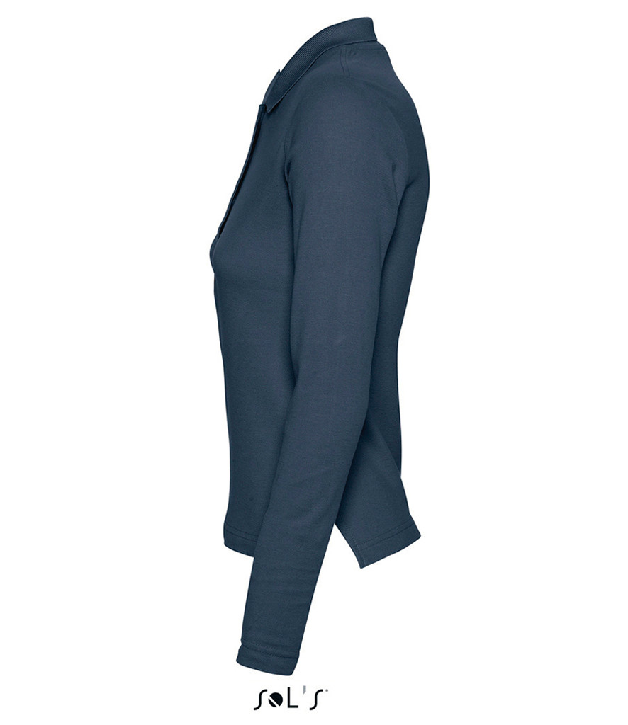 SOL'S Ladies Podium Long Sleeve Cotton Piqué Polo Shirt - Image 16