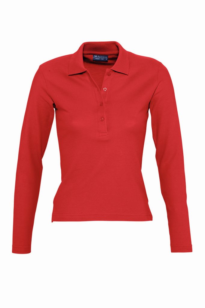SOL'S Ladies Podium Long Sleeve Cotton Piqué Polo Shirt - Image 29