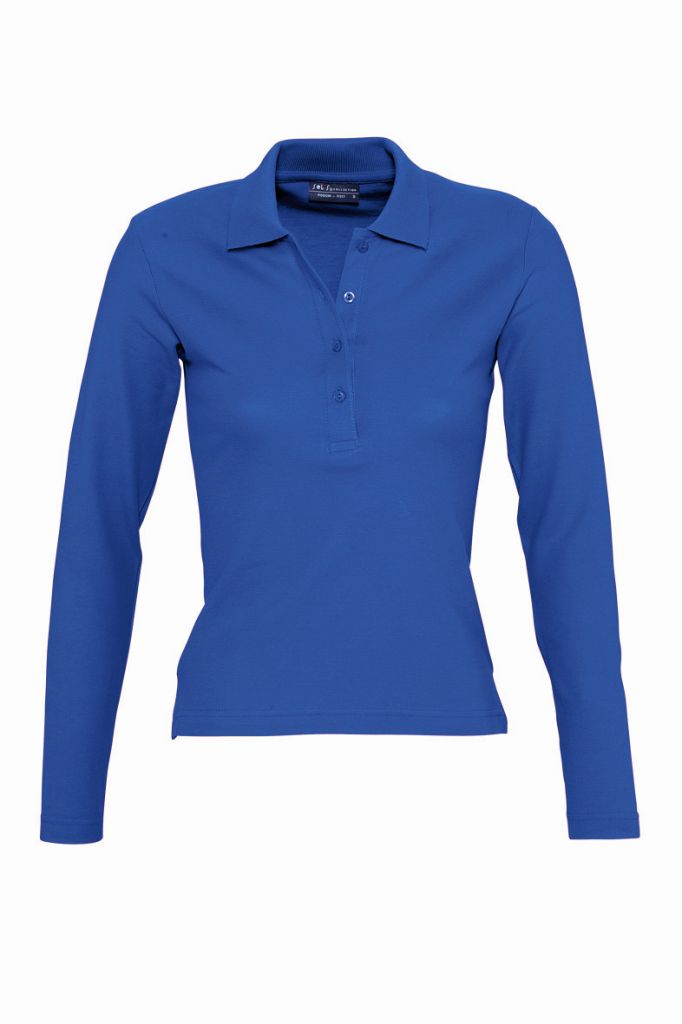 SOL'S Ladies Podium Long Sleeve Cotton Piqué Polo Shirt - Image 32