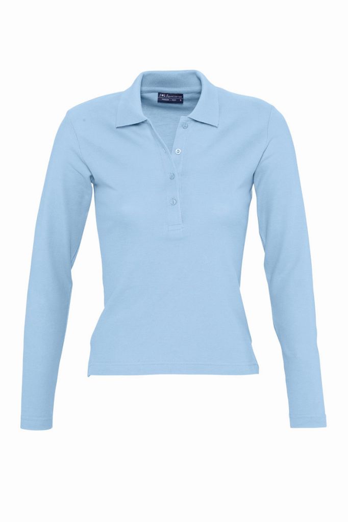 SOL'S Ladies Podium Long Sleeve Cotton Piqué Polo Shirt - Image 38