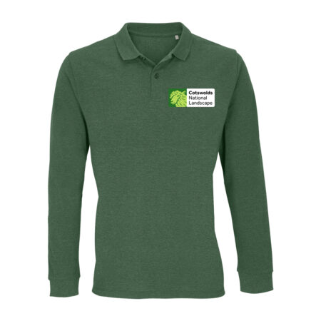 Cotswolds National Landscape Long Sleeve Polo Shirt - Unisex