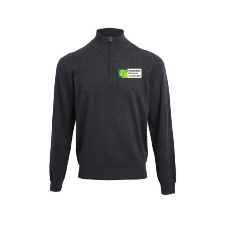 Cotswolds National Landscape Zip Neck Sweater - Unisex