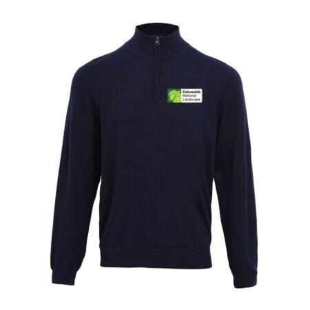 Cotswolds National Landscape Zip Neck Sweater - Unisex