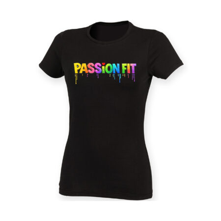 Passion Fit - Ladies Fitted T Shirt - Graffiti Print