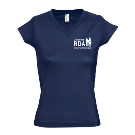 Cotswold RDA Ladies V Neck T Shirt - Navy